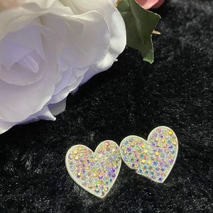 Bling Heart Earrings